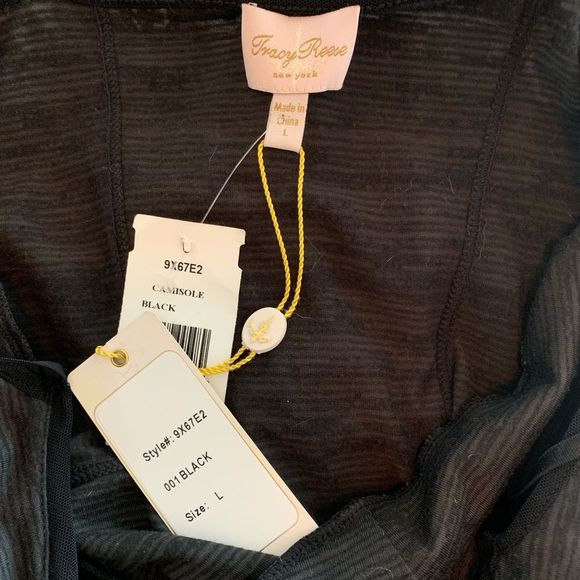 Tracy Reese Black Poly Viscose Camisole large NWT - Picture 13 of 16
